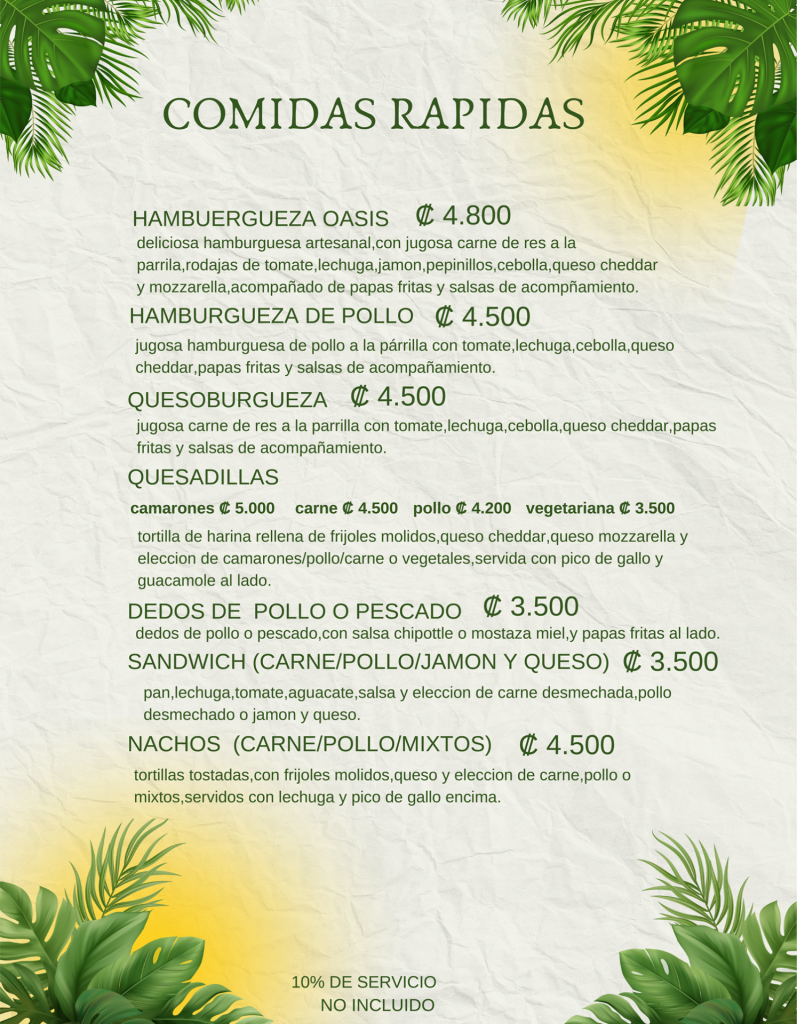 COMIDAS RAPIDAS